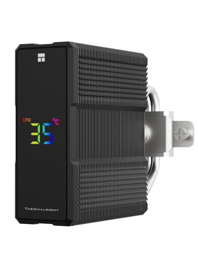 Thermalright Assassin X 120R Digital ARGB Black CPU Air Cooler, 2000RPM Speed,4 Heatpipes, 12cm Quiet PWM Fan CPU Cooler, Digital Screen Top Cover,for AM4/AM5,Intel LGA1700/1851/1150/1151/1200 - Image 4