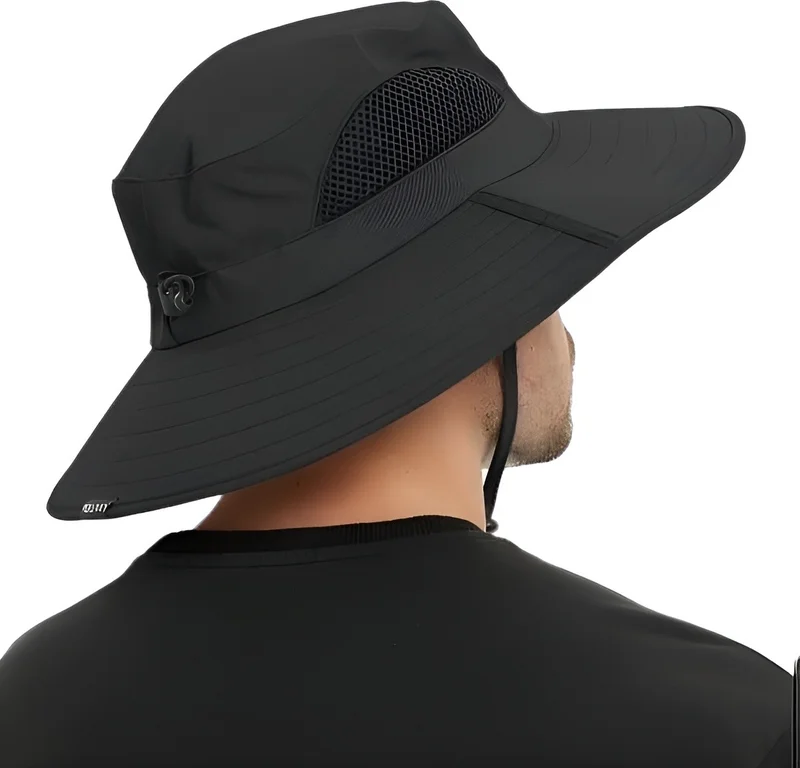 تيزجيلسين Unisex Wide Brim Mesh Foldable Beach Hat