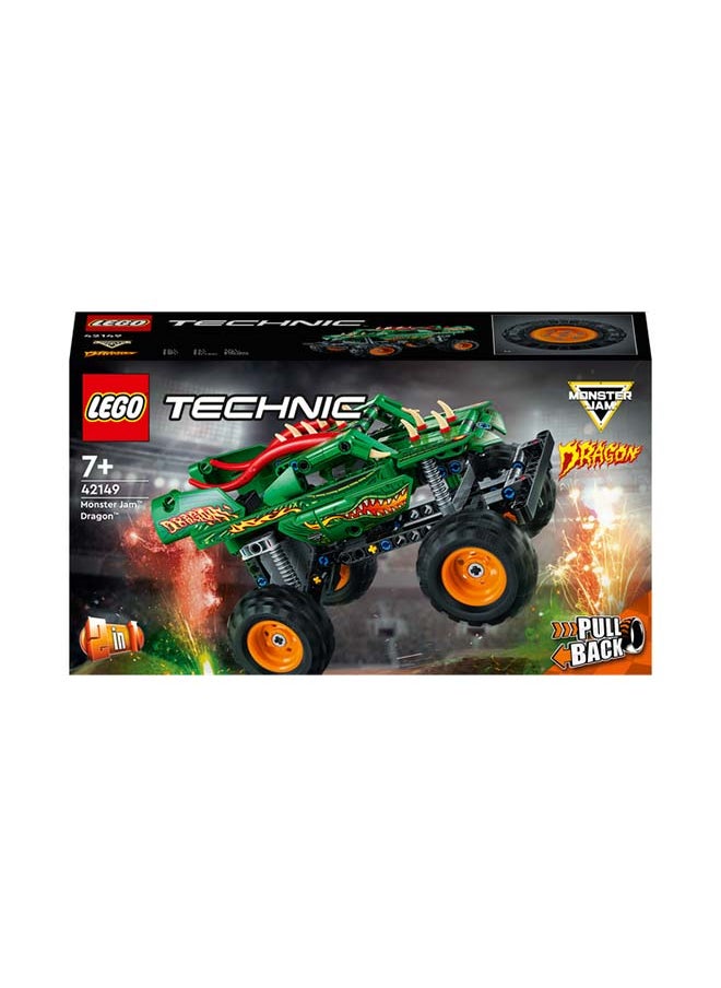 LEGO - Technic Monster Jam Dragon 42149 Building Toy Set; A 2-In-1 Kit For Kids Who Love Buildable Models And Toy Trucks; Race And Perform Stunts With This Gift For Kids Aged 7+ (217 Pieces) - Image 1