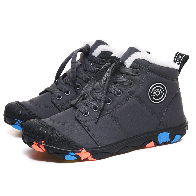 2025 Winter Large Size Export Outdoor Travel Xiyin Independent Station High-Top Kidsren'S Cotton Shoes 30-39 - Image 2