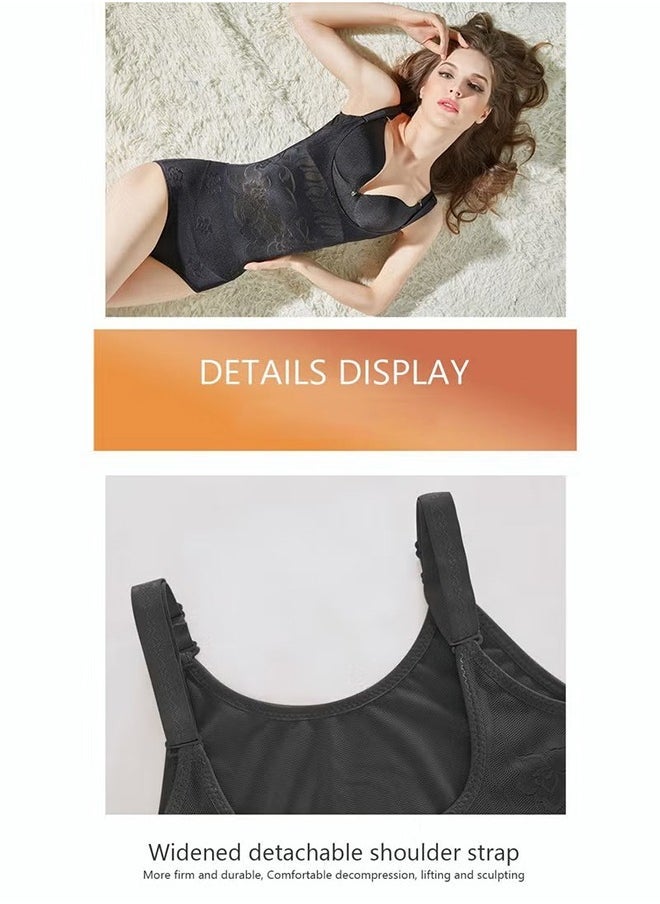 Ocean Women's Body Shaper High Waisted Tummy Control Corset Bodysuit Slimming Seamless, Body Slim Shapewear, Corset Shapewear, Suitable for Daily Life and Exercise, Black - Image 4