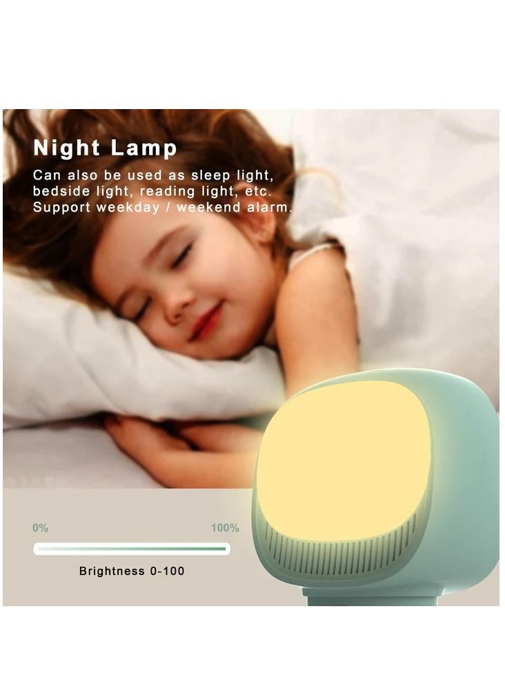 كروني ساعة منبه بكاميرا للأطفال لمراقبة الأطفال مع ساعة مصباح ليلي وكشف الحركة الصوتية في اتجاهين - Image 3