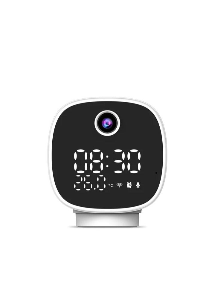 كروني ساعة منبه بكاميرا للأطفال لمراقبة الأطفال مع ساعة مصباح ليلي وكشف الحركة الصوتية في اتجاهين - Image 2