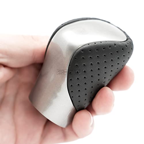 SHIFTIN Gear Shift Knob Shifter for Lexus ES GS GX is NX RC RX 200t 300 350 3450h 450hL 350L (Black Leather/Gray Silver) - Image 3