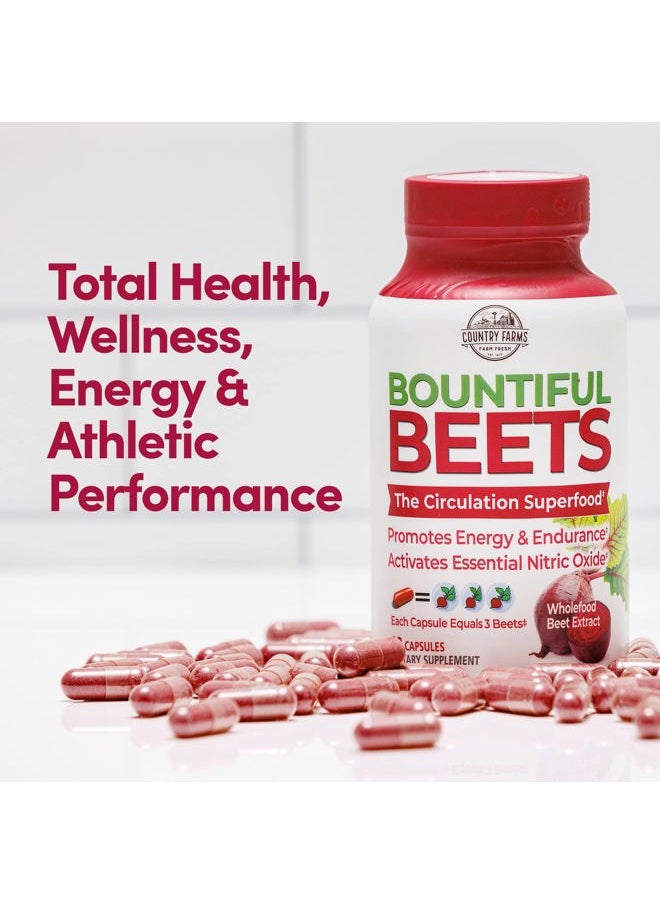 Bountiful Beets Root, Wholefood Beet Extract, 90 Capsules
