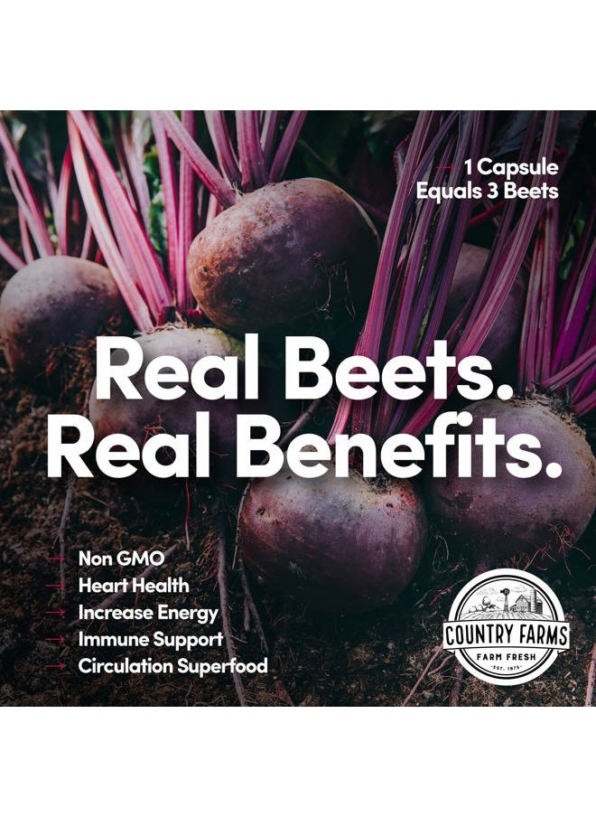 Bountiful Beets Root, Wholefood Beet Extract, 90 Capsules