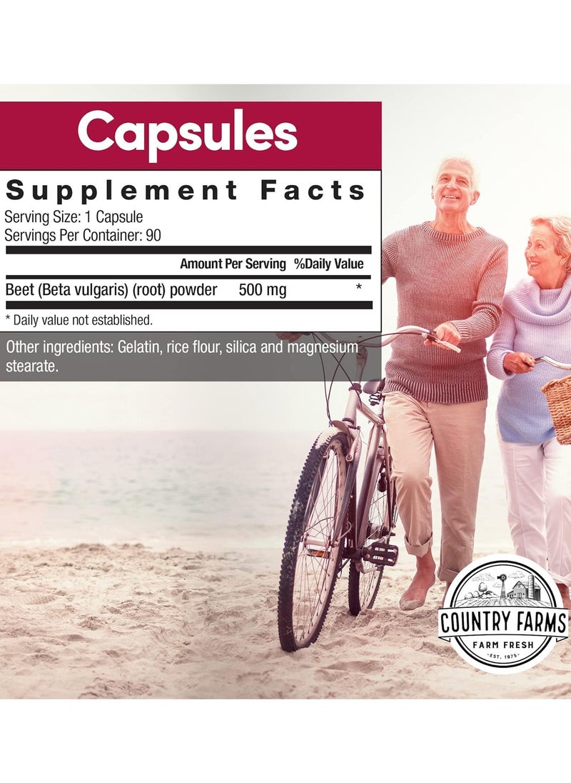 Bountiful Beets Root, Wholefood Beet Extract, 90 Capsules