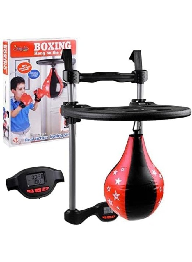Punching Bag,Over the Door Speed Bag Boxing Punching Game | Electronic Punch Counter - No:143881H - Image 1