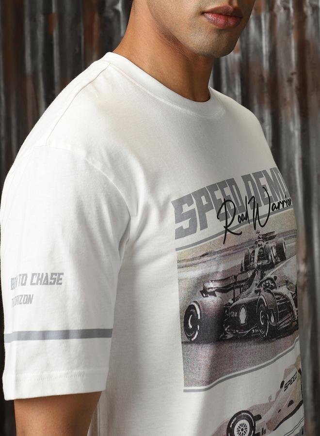 هاي ستار تيشيرت بقصة عادية وطبعة جرافيك - Image 2