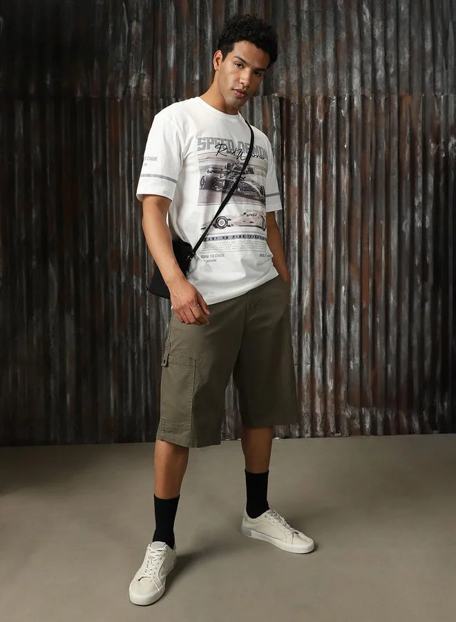 HIGH STAR Graphic Print Cotton Relaxed Fit T-Shirt by Styli