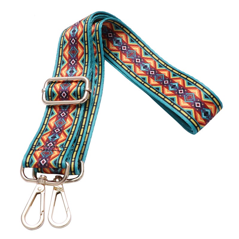 2pcs Fashion Replacement Bag Adjustable Ethnic Style Printing Strap body Handbag Purse Strap - Image 2