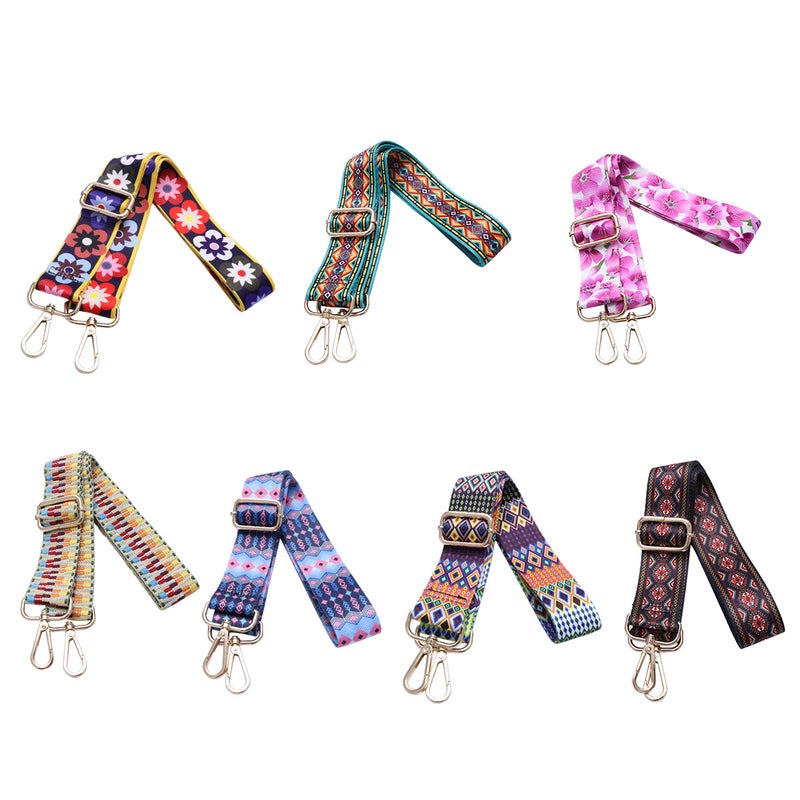 2pcs Fashion Replacement Bag Adjustable Ethnic Style Printing Strap body Handbag Purse Strap - Image 3