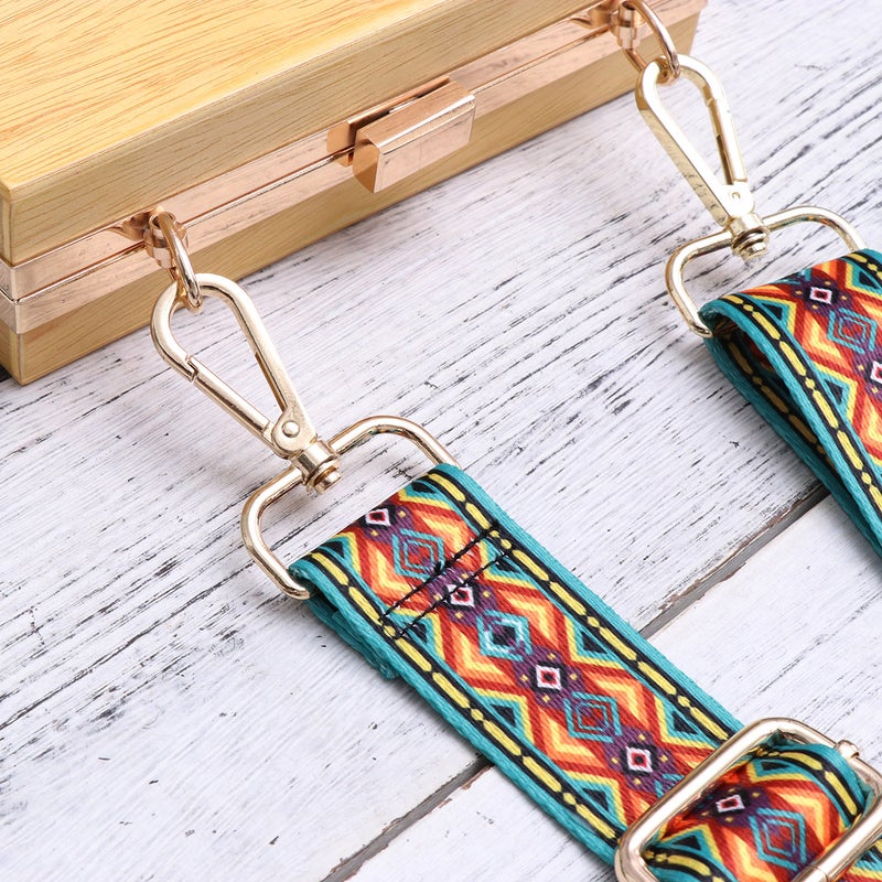 2pcs Fashion Replacement Bag Adjustable Ethnic Style Printing Strap body Handbag Purse Strap - Image 5