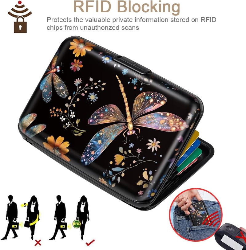 Coco Rossi Mini Credit Card Holder for Women or Men,RFID Blocking Slim Hard Card Case ID Case Travel Wallet - Image 4