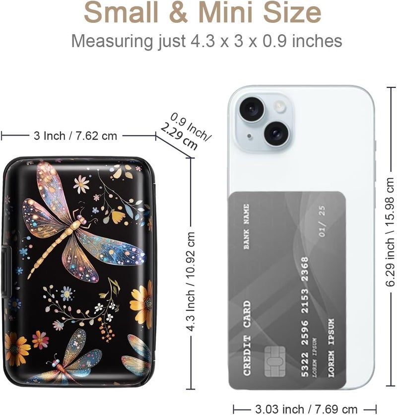 Coco Rossi Mini Credit Card Holder for Women or Men,RFID Blocking Slim Hard Card Case ID Case Travel Wallet - Image 5