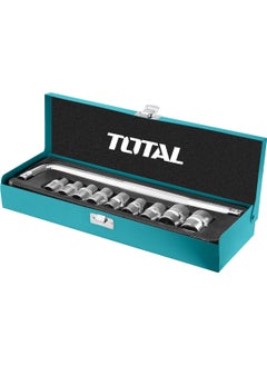 TOTAL 9 Pieces 1/2 Socket Set With L-Handle – Premium Chrome-Plated Sockets  - Image 1