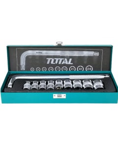 TOTAL 9 Pieces 1/2 Socket Set With L-Handle – Premium Chrome-Plated Sockets  - Image 2