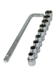 TOTAL 9 Pieces 1/2 Socket Set With L-Handle – Premium Chrome-Plated Sockets  - Image 5