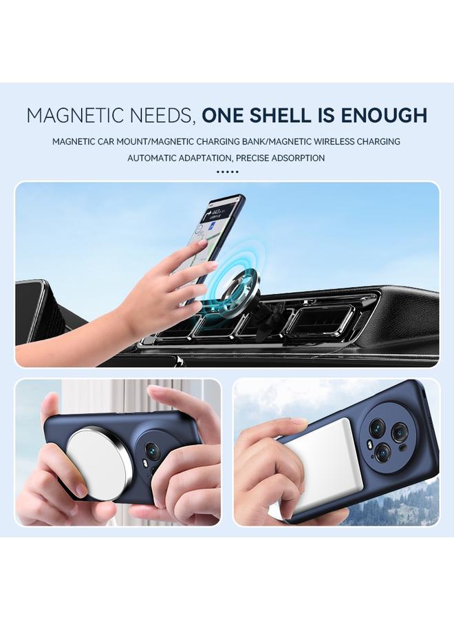 زبون جراب لهاتف Honor Magic5 Pro مع حامل Magsafe مخفي قابل للطي وغطاء كامل ومضاد للصدمات - Image 4