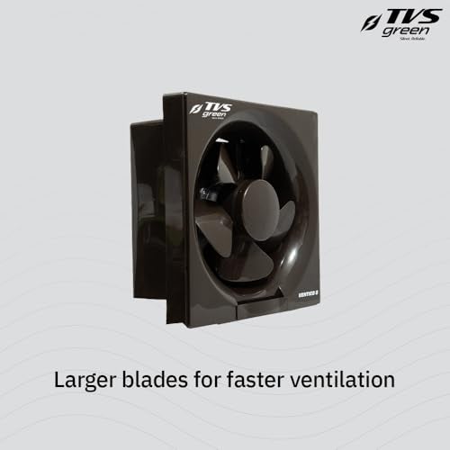 TVS GREEN Ventico 8 Ventilation Fan 200mm | High Suction 550 m³/hr | Silent Operation | Rust Proof ABS Body & Blades | Energy Efficient | Durable Design | Brown | 3-year Warranty - Image 4