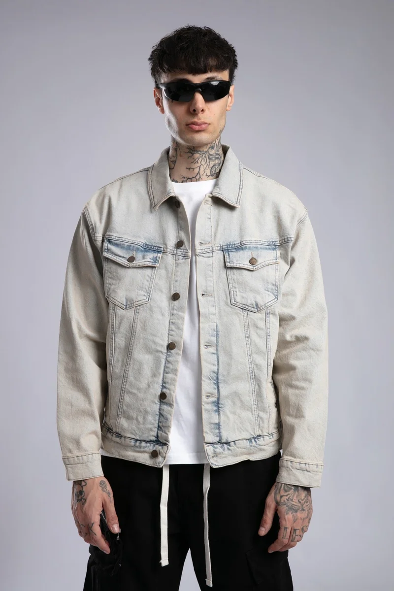 كاتش جاكيت جينز ممزق