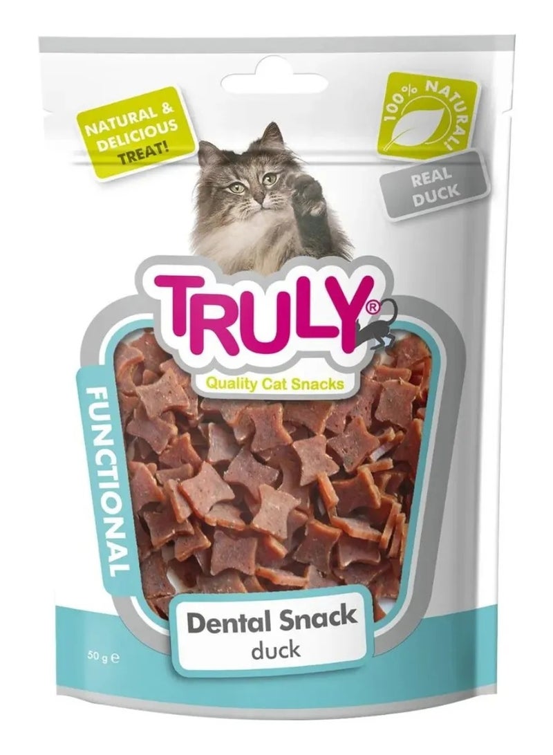 ترولي وجبات خفيفة للأسنان بنكهة البط والقطط 50 جرام - Image 1