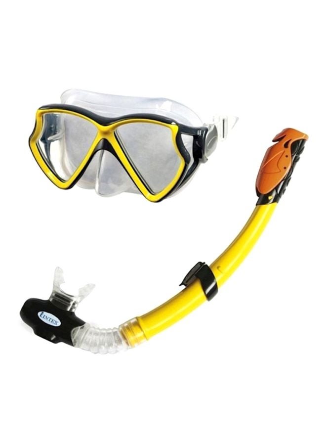 INTEX Silicone Pro Aviator Diving Mask With Snorkel Set - Image 1