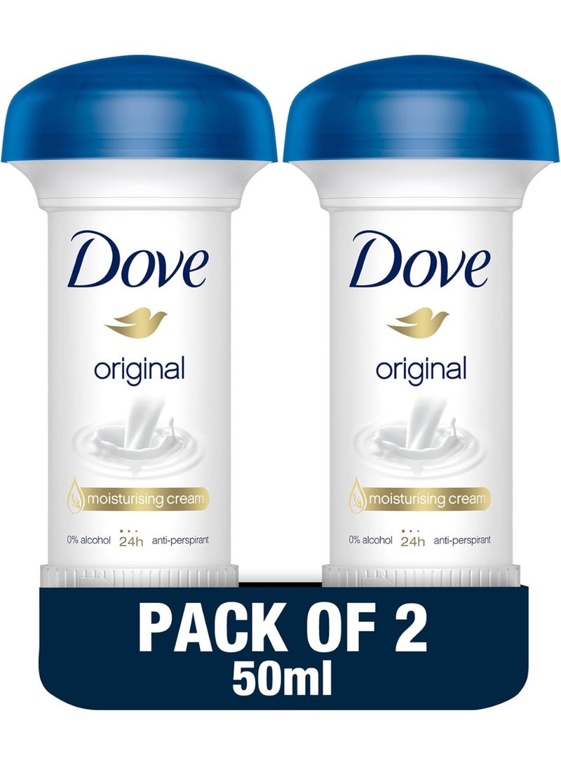 دوف مزيل عرق رول أون الأصلي للنساء 50 مل، قطعتين - Image 1