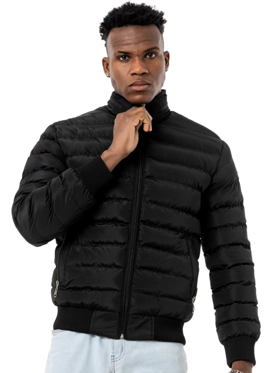 Scooter  Puffer Coat Comfort Black Men's Coat M1803TS  - Image 2