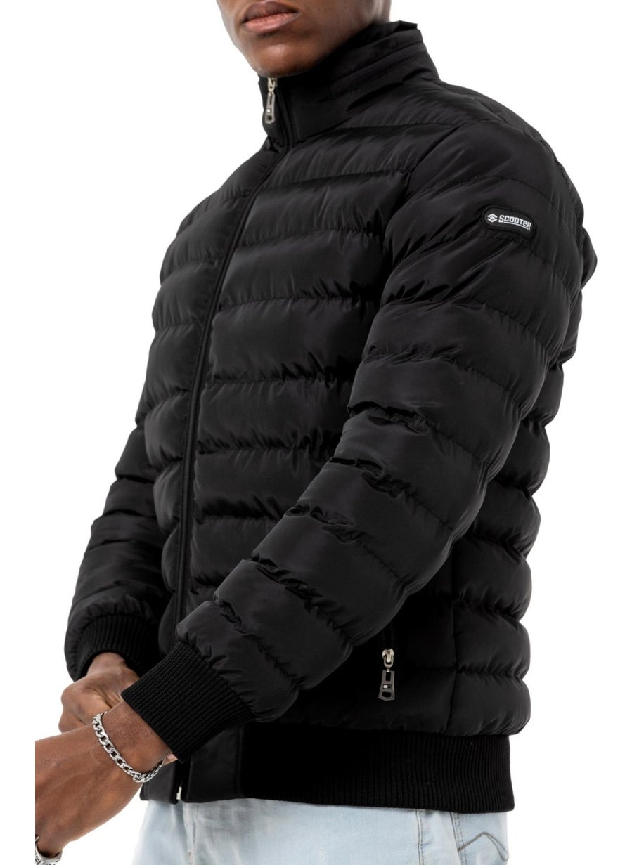 Scooter  Puffer Coat Comfort Black Men's Coat M1803TS  - Image 4