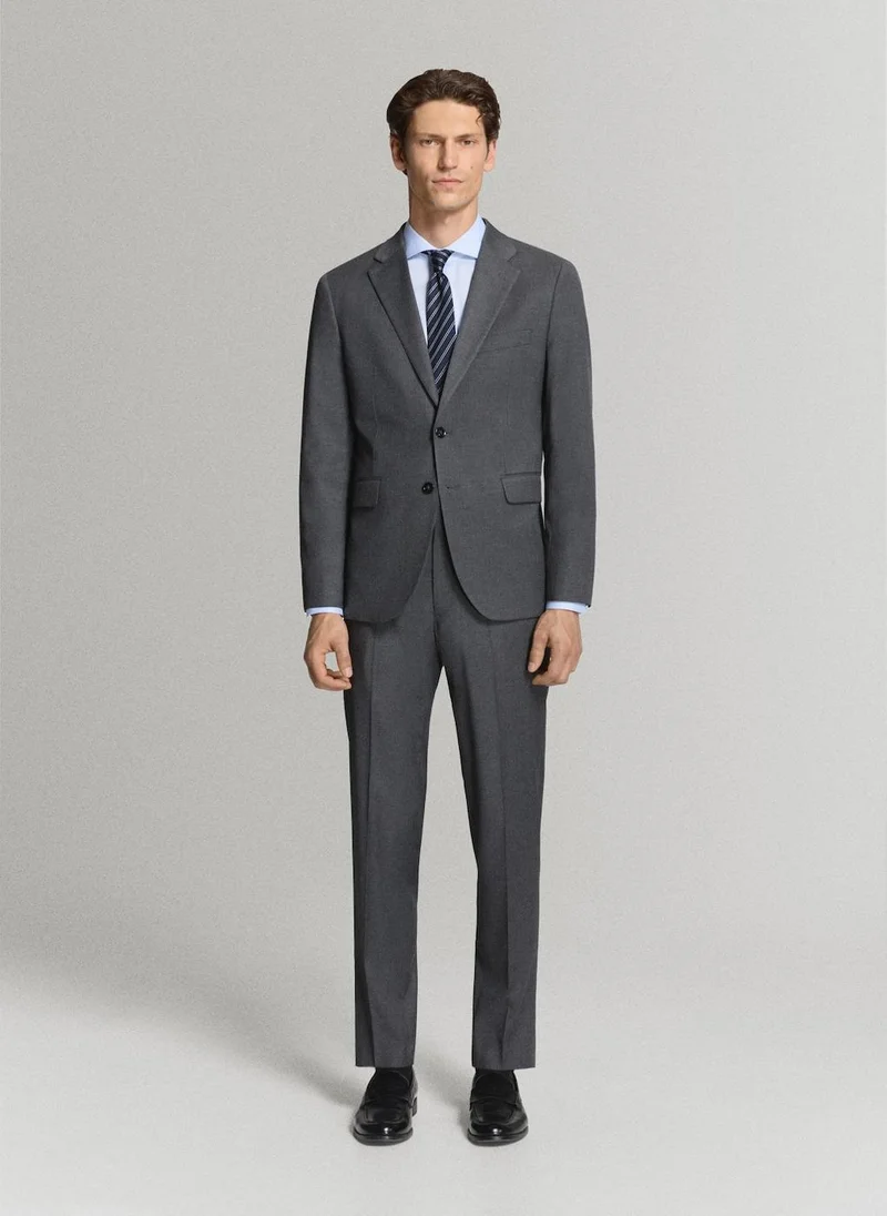 Mango Man 50-CELESTE Slim Fit 100% Cotton Structured Dress Shirt for Men | Best Price UAE
