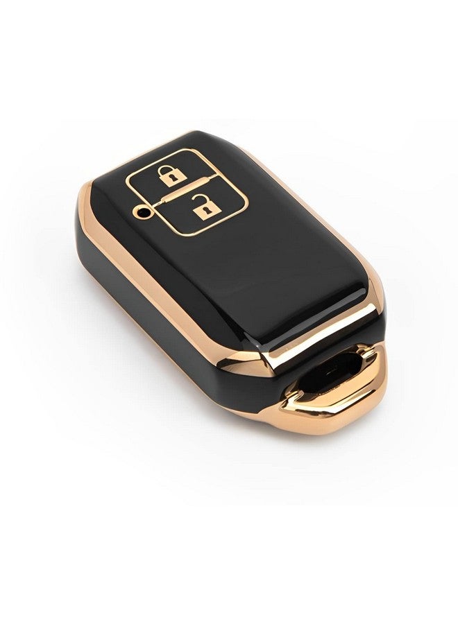 Guance 3D (Black) TPU key Shell key cover for Baleno, Grand Vitara, XL6, Swift, Brezza, Celerio, Ignis, Ertiga, Dzire, Fronx, Urban Cruiser, Glanza, Hyryder (Black,1 Pcs) Car Key Cover - Image 1