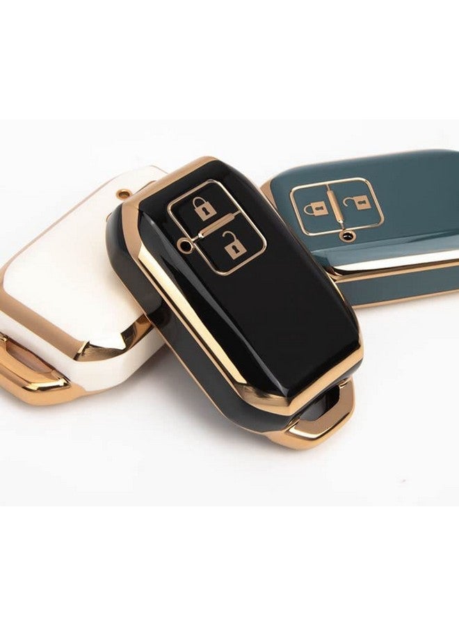 Guance 3D (Black) TPU key Shell key cover for Baleno, Grand Vitara, XL6, Swift, Brezza, Celerio, Ignis, Ertiga, Dzire, Fronx, Urban Cruiser, Glanza, Hyryder (Black,1 Pcs) Car Key Cover - Image 2