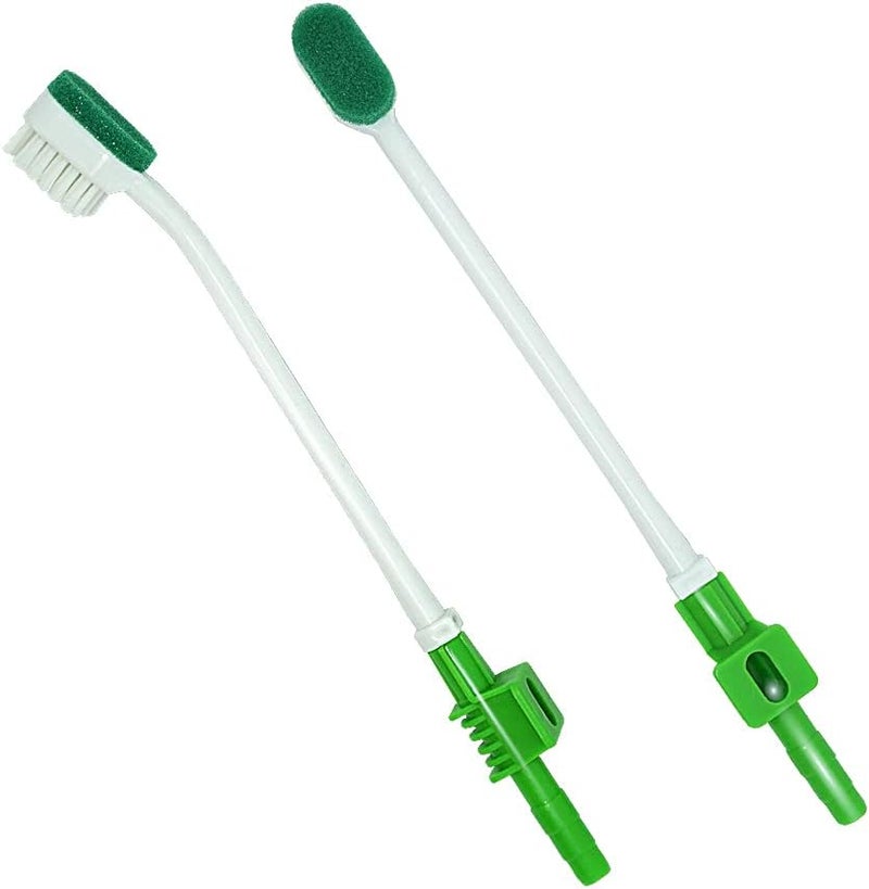 Elderly Oral Cleaning Disposable Suction Swab Toothbrush Head of Green (BOX of 30pcs) - Image 1