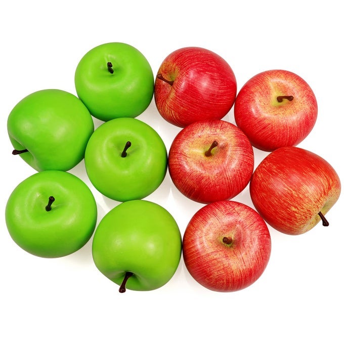 10 Pcs Artificial Apples Fake Frutis Apples Simulation Apple for Home Decoration Lifelike Faux Apple for Kichen Party Chirstmas Decor 5 Pcs Red 5 Pcs Green