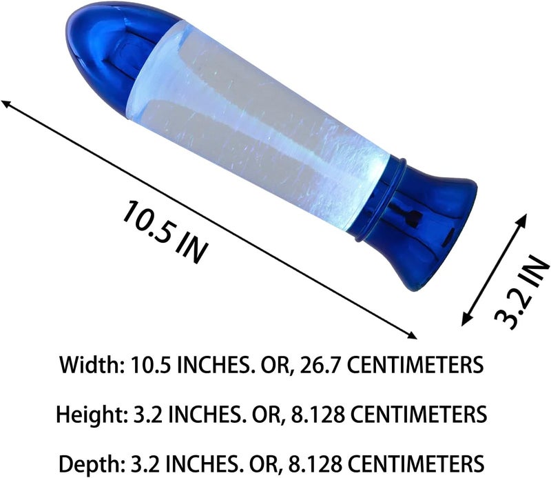 ياكي 10.5 بوصة مصباح إعصار LED متغير الألوان، يعمل بالبطارية أو كابل USB، ديكور عيد الميلاد أزرق - Image 2