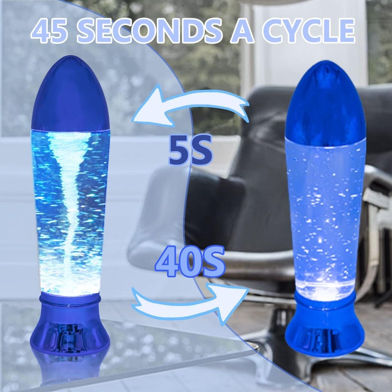 ياكي 10.5 بوصة مصباح إعصار LED متغير الألوان، يعمل بالبطارية أو كابل USB، ديكور عيد الميلاد أزرق - Image 5
