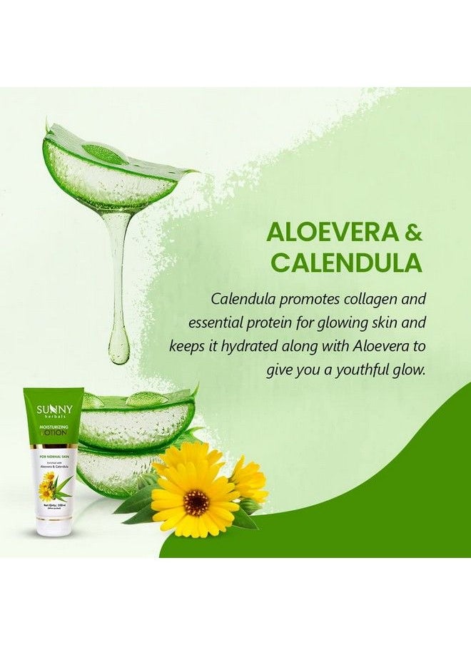 Sunny Moisturizing Lotion With Aloevera & Calendula Extracts ; Makes Skin Velvety And Radiant Soft ; Fights Against Pigmentation & Other Aging Sign ; Sun Burn Protection ; For All Skin Types 100Ml  - Image 4