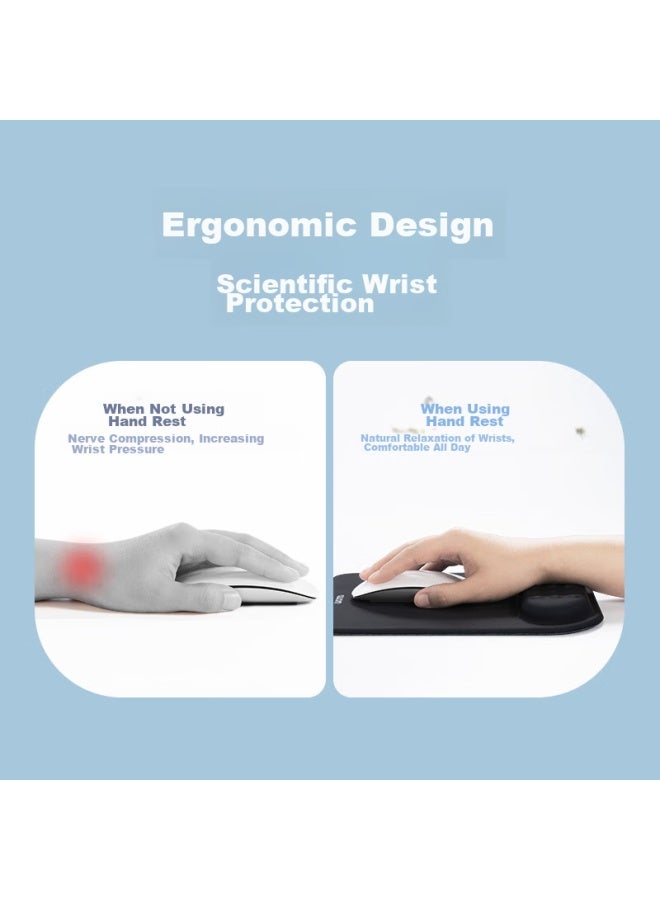 Womt Wumei Mouse Wrist Rest Pad, Laptop Desktop Mouse Hand Support Pad, Memory Foam Wrist Pad For Men And Women, Office Typing Gaming Home Use Hand Wrist Protection Mouse Pad, Wrist Massager - Image 5