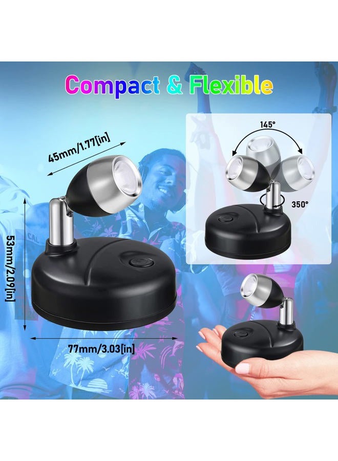 Klarlight 2 Pack Mini RGB Battery Spotlights Indoor with Remote Control Wireless LED Spot Lights Stick On Picture Light with 13 Light Colors for Cabinet Art Display Vans Party Ambience - Image 5