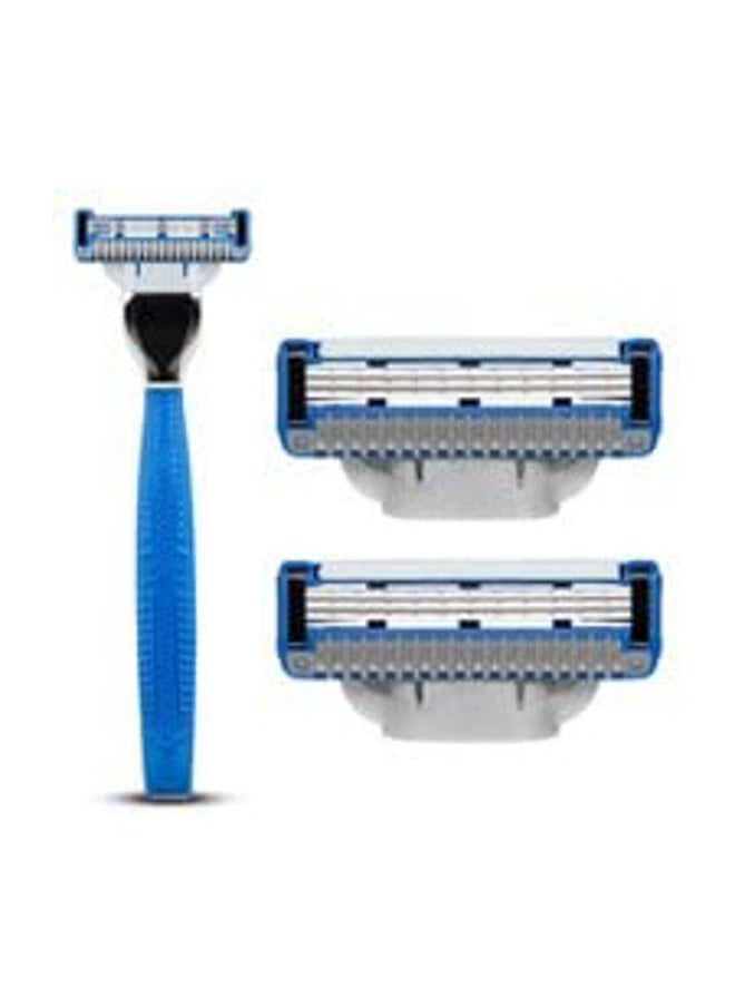 King of shaves K3 Three Blade Razor & 2 Cartridges  - Image 1
