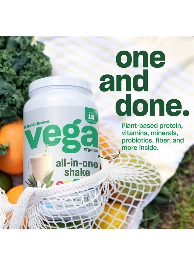 Vega - Organic All-in-One Vegan Protein Powder, French Vanilla -Superfood Ingredients, Vitamins for Immunity Support, Keto Friendly, Pea Protein for Women & Men, 3.1 lbs (Packaging May Vary) - Image 1