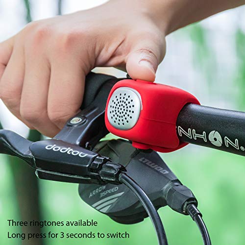 ROCKBROS Electra Bike Bell 90dB Electric Cycling Bells Horn Loud Bicycle Horns Water-Resistant 3 Sound Modes Bike Bells Black - Image 3