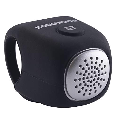 ROCKBROS Electra Bike Bell 90dB Electric Cycling Bells Horn Loud Bicycle Horns Water-Resistant 3 Sound Modes Bike Bells Black - Image 1