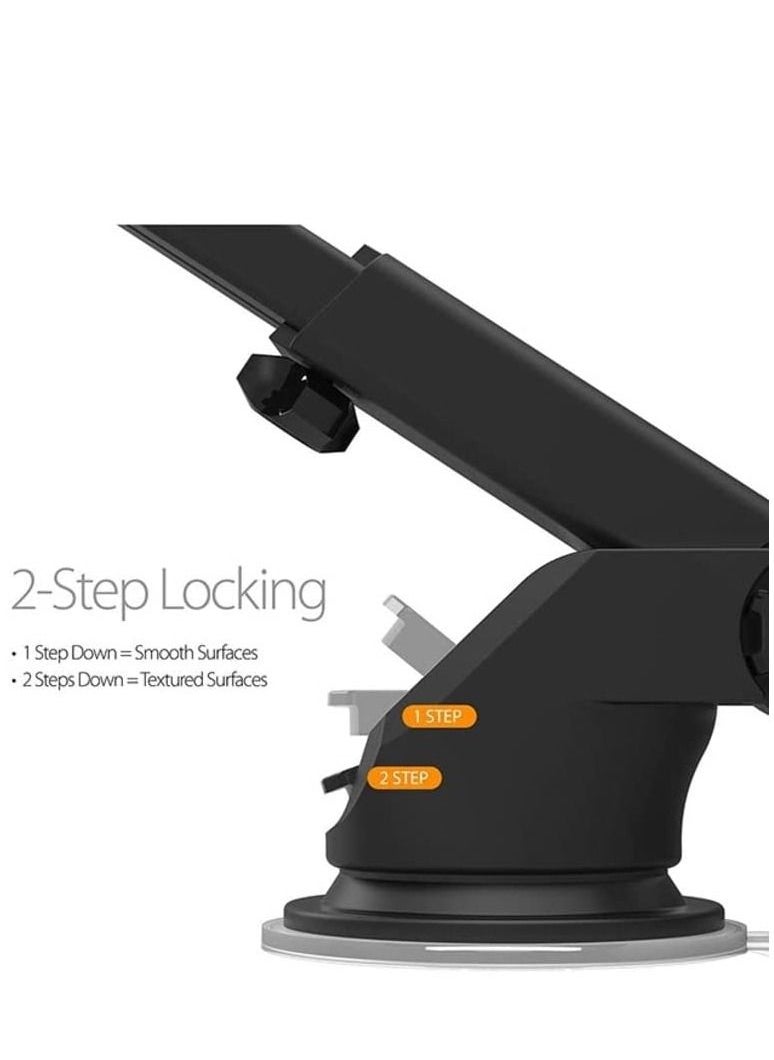 AS SEEN ON TV - Car Phone Holder 3in1 for Dashboard/Vent/Windshield with 360° Rotation, Arms& Hight adjustable Stable Car Phone holder - Image 1
