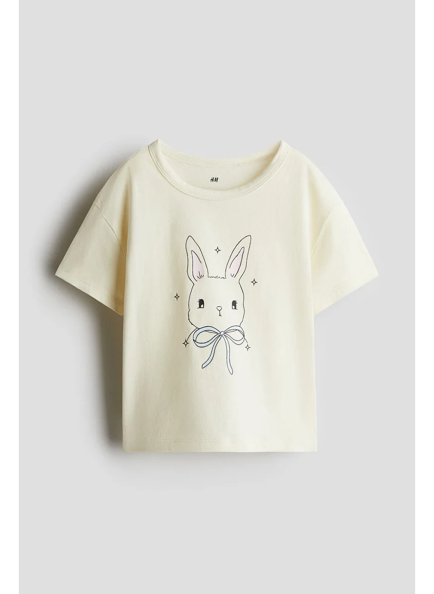 H&M Printed Jersey Top