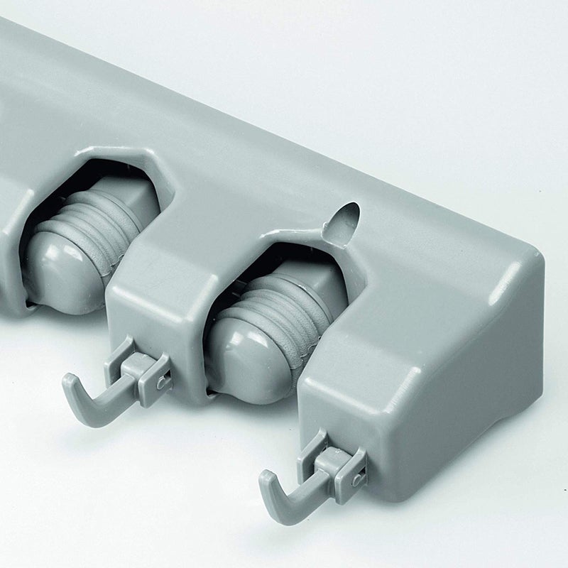 Interdesign Plastic Multipurpose Mop And Broom Holder With 5 Position 6 Hooks Free Size Grey - Image 5