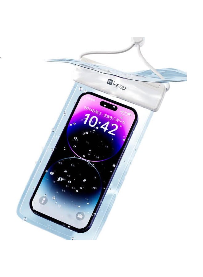 Keep Waterproof Phone Case, Touchscreen Compatible, Swimming, Food Delivery, Sealed Bag, Rafting, Diving, Lanyard, Neck Strap, Phone Pouch, 233 Black - Image 3
