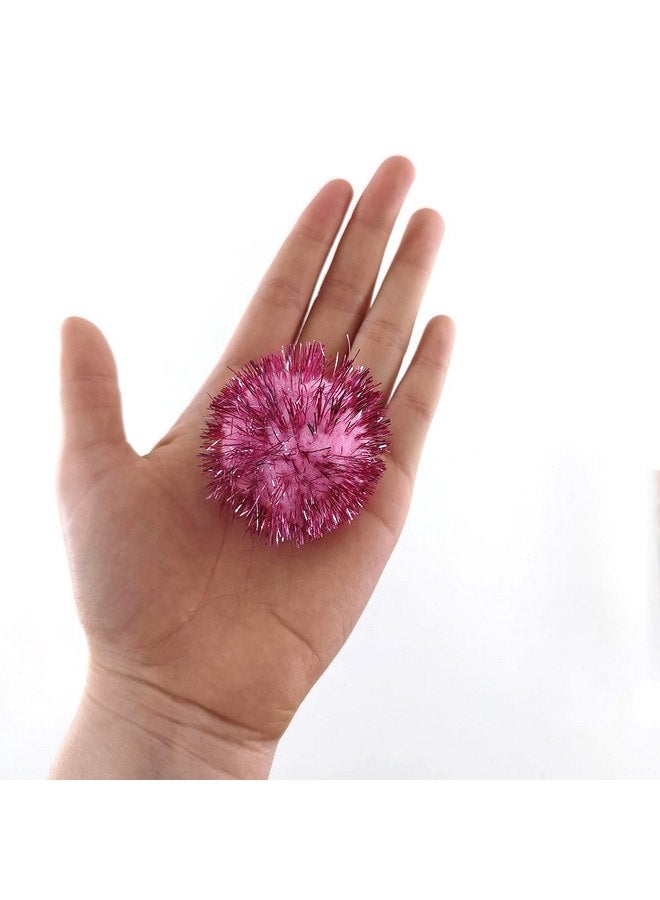 BallHull 20 Pcs Assorted Color Flash Ball Cat's Favorite Toy Ball Tinsel Pom Poms Flash. - Image 3