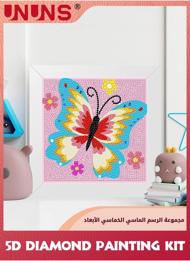 UNUNS 5D Diamond Painting Kit,Easy to DIY Butterfly Creative Diamond Art Sticker Kits for Kids and Adult Beginners,Diamond Art Kit With FrameFor Home Wall Decor,15×15cm  - Image 5